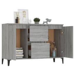 Berkfield Home Sideboard Grey Sonoma 104x35x70 cm Engineered Wood - Size: 104 x 35 x 70 cm - thumbnail 6
