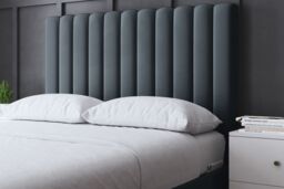 DS Living Evangaline Steel Panel Ottoman Bed with Headboard in Grey - Size: Double - thumbnail 3