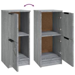 Berkfield Home Sideboards 2 pcs Grey Sonoma 30x30x70 cm Engineered Wood - Size: 30 x 30 x 70 cm - thumbnail 8