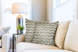 New Edge Blinds Waves Cushion Cover in Grey - Size: 43 cm x 43 cm - thumbnail 2