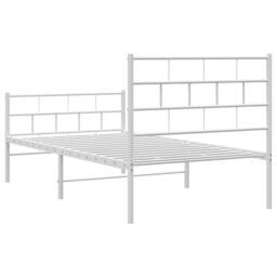 Berkfield Home Metal Bed Frame with Headboard & Footboard White 100x200 cm - thumbnail 8