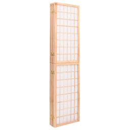 Berkfield Home Folding 5-Panel Room Divider Japanese Style 200x170 cm in Brown - thumbnail 4