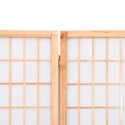 Berkfield Home Folding 5-Panel Room Divider Japanese Style 200x170 cm in Brown - thumbnail 6