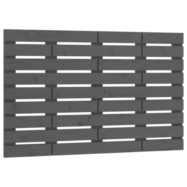 Berkfield Home Wall Headboard Grey 96x3x63 cm Solid Wood Pine - Size: 96 x 3 x 63 cm - image 1
