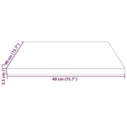 Berkfield Home Table Top White 40x40x2.5 cm Solid Wood Pine Square - thumbnail 8