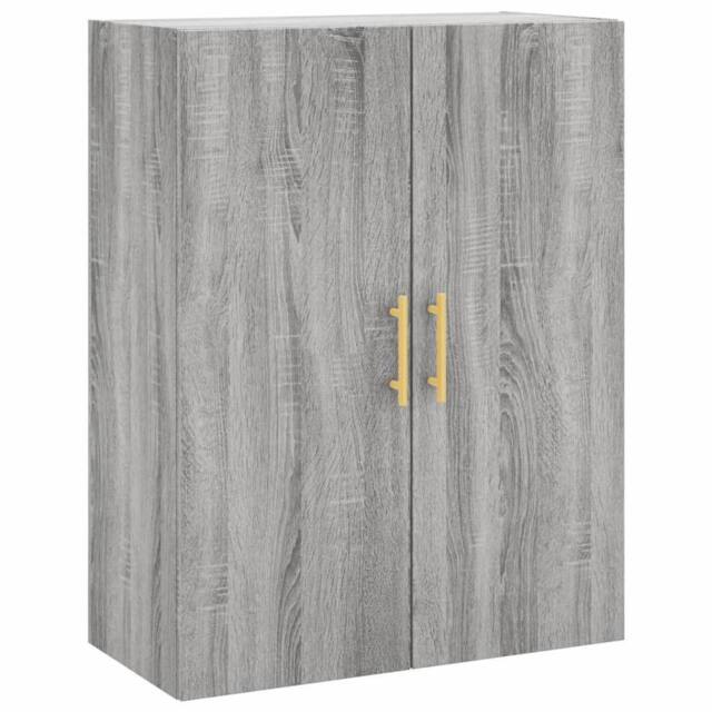 Berkfield Home Wall Mounted Cabinet Grey Sonoma 69.5x34x90 cm - image 1