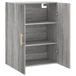 Berkfield Home Wall Mounted Cabinet Grey Sonoma 69.5x34x90 cm - thumbnail 6