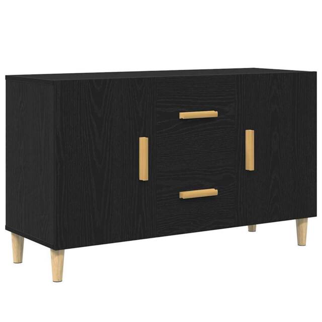 Berkfield Home Sideboard Black Oak 100x36x60 cm Engineered Wood - Size: 100 x 36 x 60 cm - image 1
