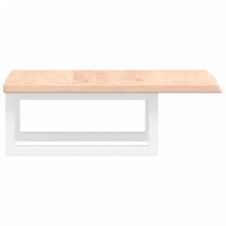 Berkfield Home Basin Shelf Wall Mounted Steel & Solid Wood Oak in Brown - thumbnail 5