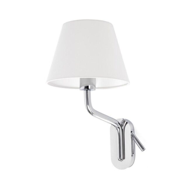 Netlighting Eterna Reading Light Wall Light Chrome E27 in Grey