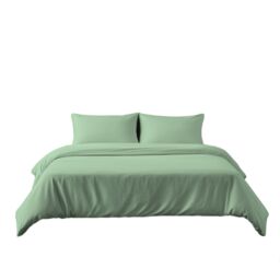 Snug City Microfibre Soft Touch Duvet Cover & Pillowcase/s Set Bed Linen in Duck Egg Blue - Size: Single - thumbnail 2