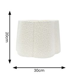 ValueLights Amy Cream Boucle Scallop Shape Ceiling Floor Table Lamp Shade - thumbnail 4