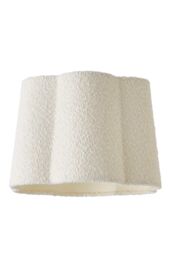 ValueLights Amy Cream Boucle Scallop Shape Ceiling Floor Table Lamp Shade - thumbnail 6