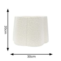 ValueLights Amy Cream Boucle Scallop Shape Ceiling Floor Table Lamp Shade - thumbnail 7