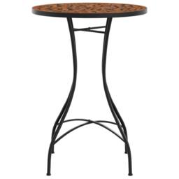 Berkfield Home Mosaic Bistro Table Terracotta √ò50x70 cm Ceramic in Burnt Orange - Size: 50x70 cm - thumbnail 5