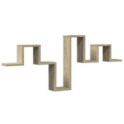 Berkfield Home Wall Shelf Sonoma Oak 104.5x10x43 cm Engineered Wood in Brown - thumbnail 2