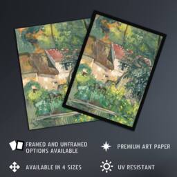 "Artery8 House of Pere Lacroix in Auvers France Cezanne Framed Wall Art Print - Size: W12"" x H16""" - thumbnail 2
