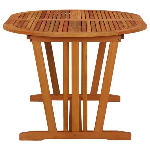 Berkfield Home Garden Table 200x100x75 cm Solid Wood Eucalyptus in Brown - Size: 200 x 100 x 75 cm - image 1