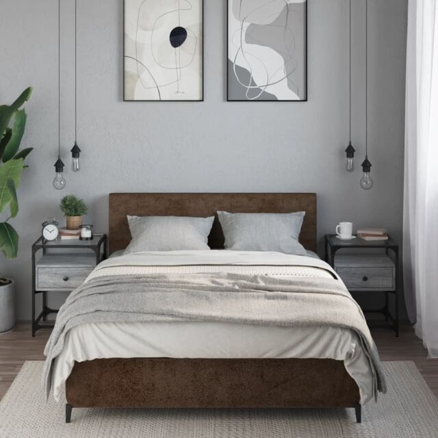 Berkfield Home Bedside Cabinets 2 pcs Gery Sonoma 40x40x55 cm Engineered Wood in Grey - Size: 40 x 40 x 55 cm - image 1