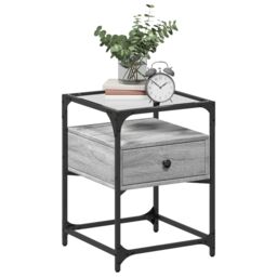 Berkfield Home Bedside Cabinets 2 pcs Gery Sonoma 40x40x55 cm Engineered Wood in Grey - Size: 40 x 40 x 55 cm - thumbnail 3