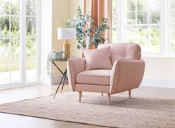 The Great Sofa Company Ailis Armchair Faro Soft Pink in Dusty Pink - thumbnail 1