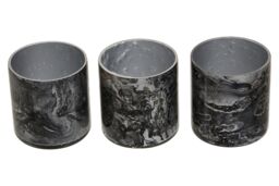 Orsina Garan Set Of 3 Grey Tealight Holders - thumbnail 3