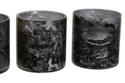 Orsina Garan Set Of 3 Grey Tealight Holders - thumbnail 4