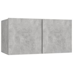 Berkfield Home 6 Piece TV Cabinet Set Concrete Grey Engineered Wood - thumbnail 4