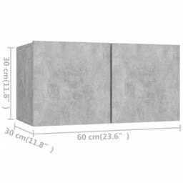 Berkfield Home 6 Piece TV Cabinet Set Concrete Grey Engineered Wood - thumbnail 6