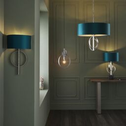 Netlighting 'TRENTO' Dimmable Stylish Contemporary Indoor Décor Fabric Wall Lamp in Silver - thumbnail 4