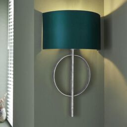 Netlighting 'TRENTO' Dimmable Stylish Contemporary Indoor Décor Fabric Wall Lamp in Silver - thumbnail 2