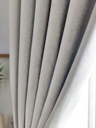 Luxury Living Chenille Blackout Pencil Pleat Top Curtains in Silver - Size: 168 cm width x 183 cm drop - thumbnail 5