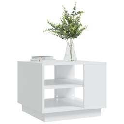 Berkfield Home Coffee Table White 55x55x43 cm Engineered Wood - Size: 55 x 55 x 43 cm - thumbnail 4