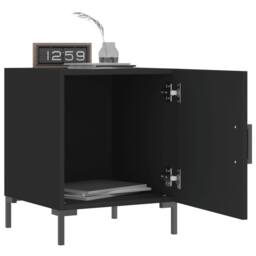 Berkfield Home Modern Bedside Cabinets 2 pcs Black 40x40x50 cm Engineered Wood - Size: 40 x 40 x 50 cm - thumbnail 9