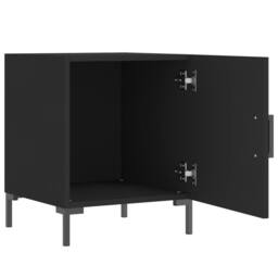 Berkfield Home Modern Bedside Cabinets 2 pcs Black 40x40x50 cm Engineered Wood - Size: 40 x 40 x 50 cm - thumbnail 6