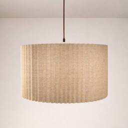CGC Lighting Allegra Oatmeal Linen Fine Scallop Large Drum Lampshade in Beige - thumbnail 1