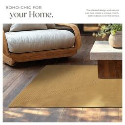 tectake Rug Raya 120 X 170 Cm - Brown in Tan - Size: 120 cm x 170 cm - thumbnail 4