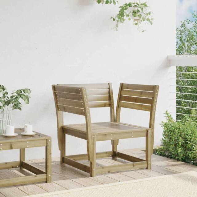 Berkfield Home Beautiful Garden Chair Impregnated Wood Pine in Brown - image 1