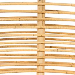 Wyld and Coco Natural Rattan Armchair Light Beige Cotton Cushion and Black Iron Legs - thumbnail 8