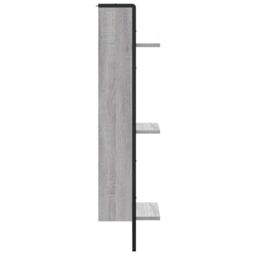 Berkfield Home 3-Tier Wall Shelf Grey Sonoma 30x25x100 cm Engineered Wood - Size: 30 x 25 x 100 cm - thumbnail 5