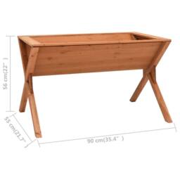 Berkfield Home Planter 90x55x56 cm Firwood in Brown - Size: 90 x 55 x 56 cm - thumbnail 5