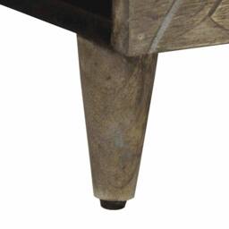 Berkfield Home Beautiful Coffee Table Light Grey 80x50x40 cm Solid Wood Mango - Size: 80 x 50 x 40 cm - thumbnail 8