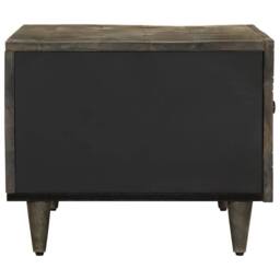 Berkfield Home Beautiful Coffee Table Light Grey 80x50x40 cm Solid Wood Mango - Size: 80 x 50 x 40 cm - thumbnail 4