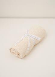 Truly Basket Stitch Knitted Baby Blanket in Nude - thumbnail 1