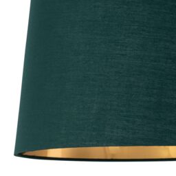 First Choice Lighting Zoey - Dark Green with Gold Inner 28cm Easy Fit Pendant or Lamp Shade - thumbnail 3