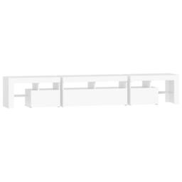 Berkfield Home TV Cabinet with LED Lights White 230x36.5x40 cm - thumbnail 9