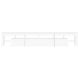 Berkfield Home TV Cabinet with LED Lights White 230x36.5x40 cm - thumbnail 7