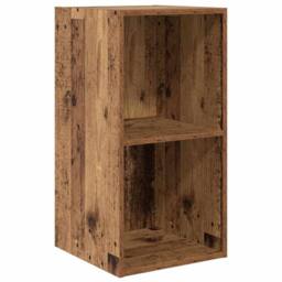 Berkfield Home Wall TV Cabinet 2 pcs Old wood 37 x 37 x 72 cm Engineered wood in Brown - thumbnail 5
