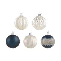 Garden Greatness 35 Pack Hanging Frosted Baubles in Blue - Size: 1 Pack - thumbnail 3