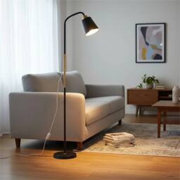 Nordara Adjustable Floor Lamp Reading Light Standing Lamp ﻿ in Black